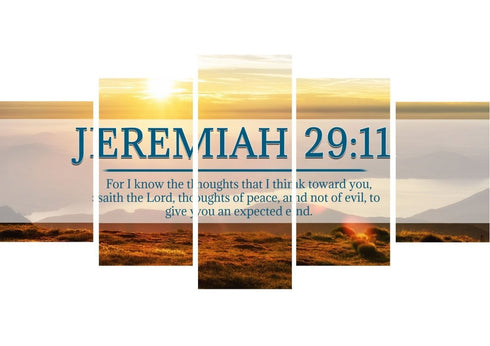 Jeremiah 29:11 KJV #13 Bible Verse Canvas Wall Art