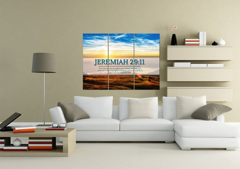 Jeremiah 29:11 KJV #13 Bible Verse Canvas Wall Art