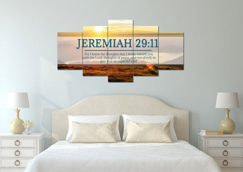 Jeremiah 29:11 KJV #13 Bible Verse Canvas Wall Art