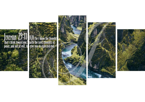 Jeremiah 29:11 KJV #14 Bible Verse Canvas Wall Art