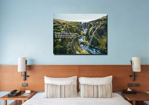 Jeremiah 29:11 KJV #14 Bible Verse Canvas Wall Art