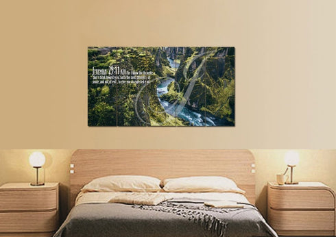 Jeremiah 29:11 KJV #14 Bible Verse Canvas Wall Art