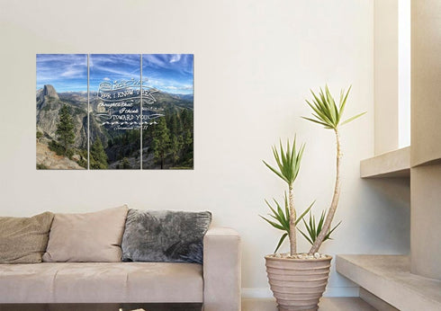 Jeremiah 29:11 KJV #2 Bible Verse Canvas Wall Art