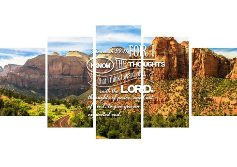 Jeremiah 29:11 KJV #3 Bible Verse Canvas Wall Art