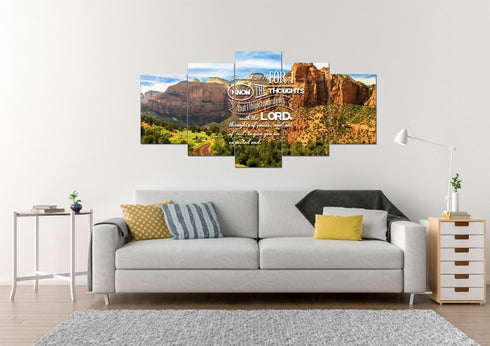 Jeremiah 29:11 KJV #3 Bible Verse Canvas Wall Art