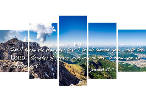 Jeremiah 29:11 KJV #4 Bible Verse Canvas Wall Art