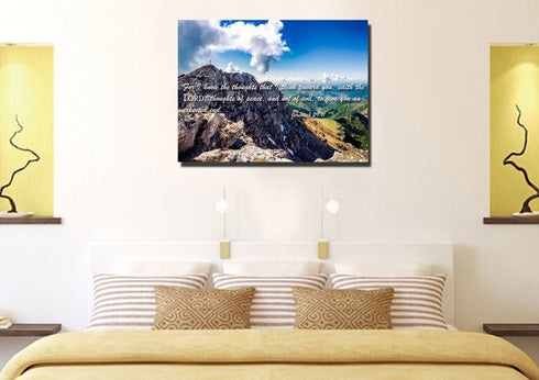 Jeremiah 29:11 KJV #4 Bible Verse Canvas Wall Art