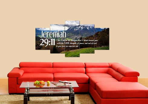 Jeremiah 29:11 KJV #5 Bible Verse Canvas Wall Art