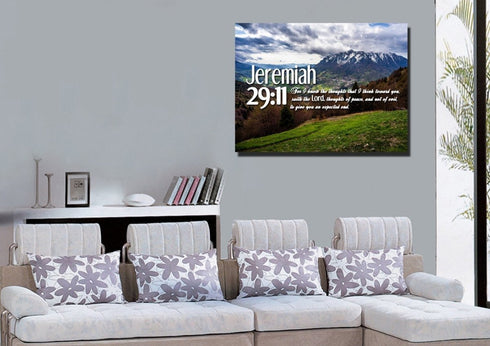 Jeremiah 29:11 KJV #5 Bible Verse Canvas Wall Art