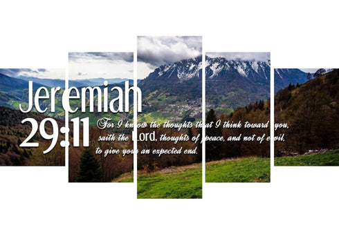 Jeremiah 29:11 KJV #5 Bible Verse Canvas Wall Art