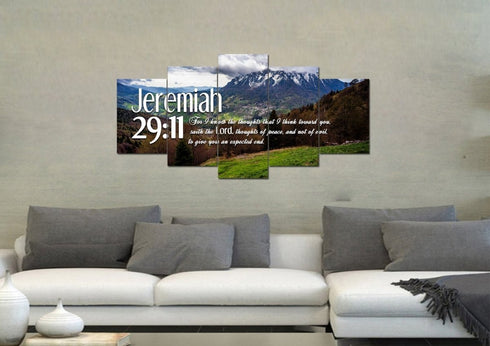 Jeremiah 29:11 KJV #5 Bible Verse Canvas Wall Art