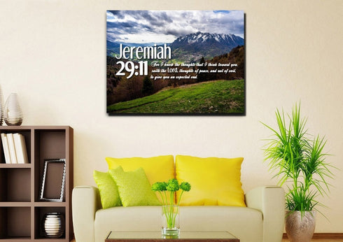 Jeremiah 29:11 KJV #5 Bible Verse Canvas Wall Art