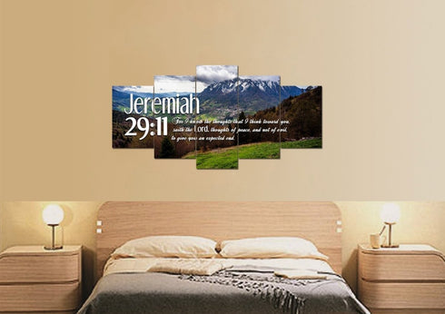 Jeremiah 29:11 KJV #5 Bible Verse Canvas Wall Art