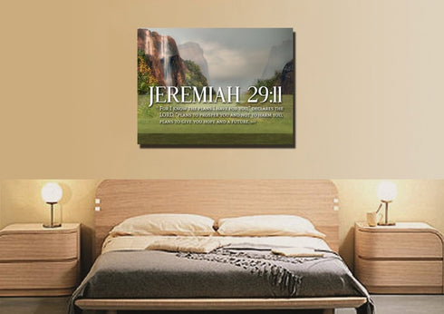 Jeremiah 29:11 KJV #6 Bible Verse Canvas Wall Art
