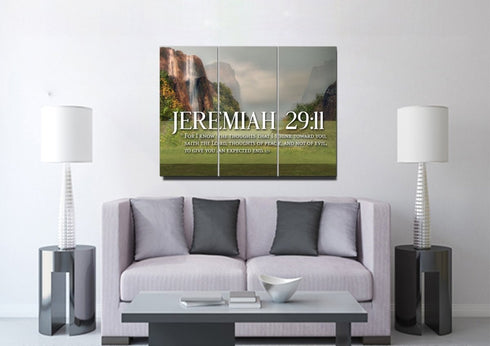 Jeremiah 29:11 KJV #6 Bible Verse Canvas Wall Art