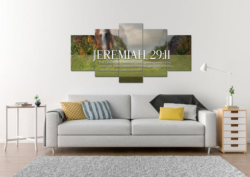 Jeremiah 29:11 KJV #6 Bible Verse Canvas Wall Art