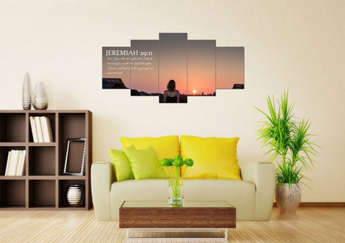 Jeremiah 29:11 KJV #7 Bible Verse Canvas Wall Art