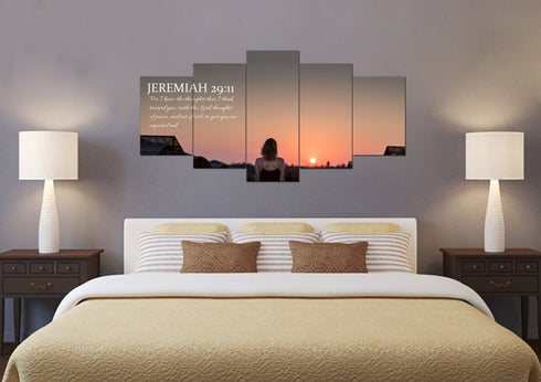 Jeremiah 29:11 KJV #7 Bible Verse Canvas Wall Art
