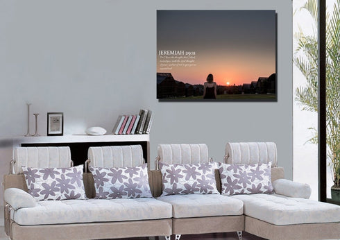 Jeremiah 29:11 KJV #7 Bible Verse Canvas Wall Art