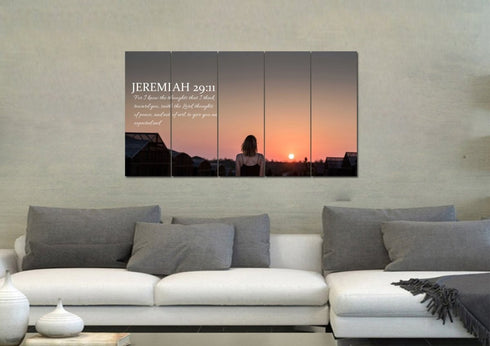 Jeremiah 29:11 KJV #7 Bible Verse Canvas Wall Art