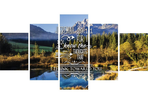 Jeremiah 29:11 KJV #8 Bible Verse Canvas Wall Art