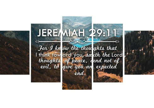 Jeremiah 29:11 KJV #9 Bible Verse Canvas Wall Art