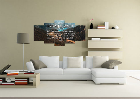 Jeremiah 29:11 KJV #9 Bible Verse Canvas Wall Art