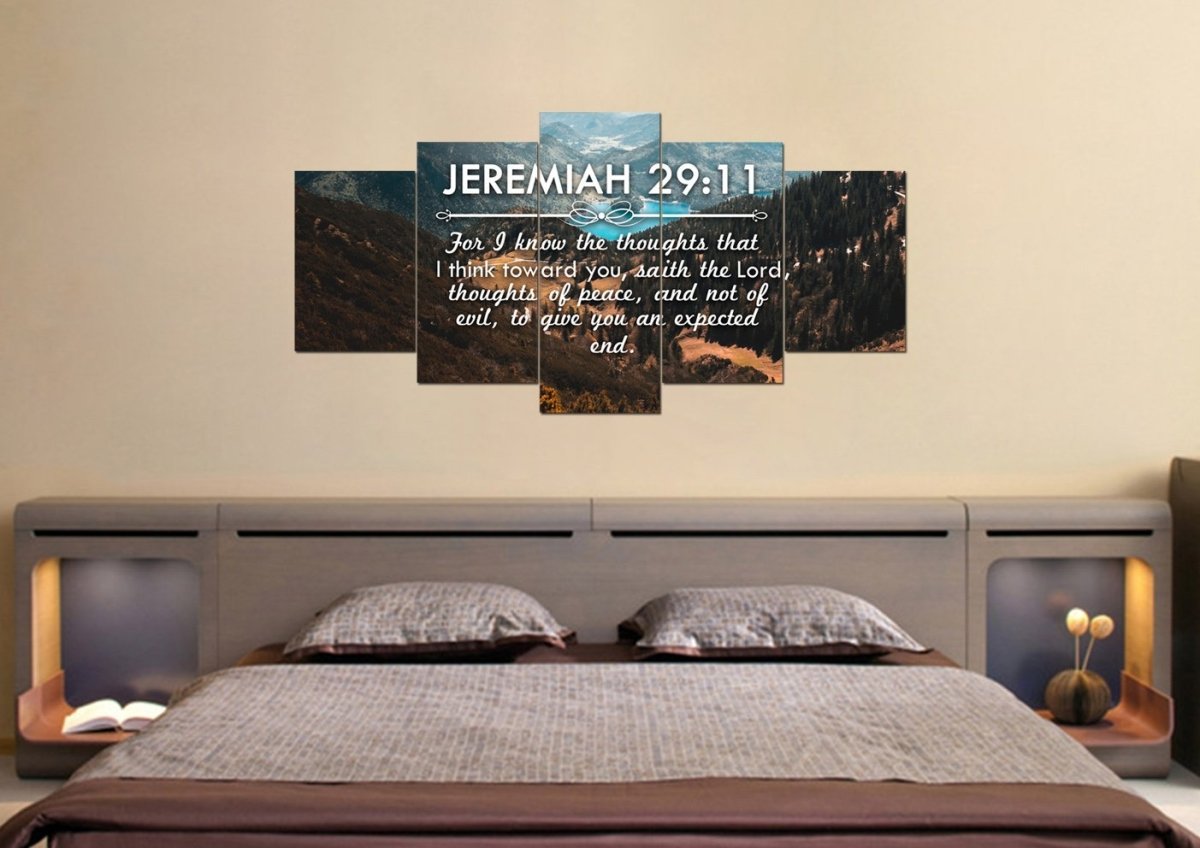 Jeremiah 29:11 KJV #9 Bible Verse Canvas Wall Art – Christian Walls