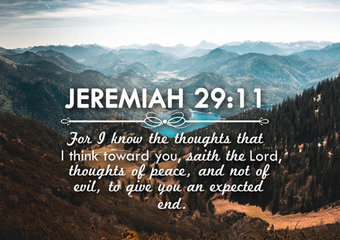 Jeremiah 29:11 KJV #9 Bible Verse Canvas Wall Art