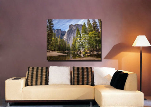 Jeremiah 29:11 NIV #1 Bible Verse Canvas Wall Art