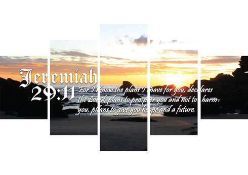 Jeremiah 29:11 NIV #10 Bible Verse Canvas Wall Art