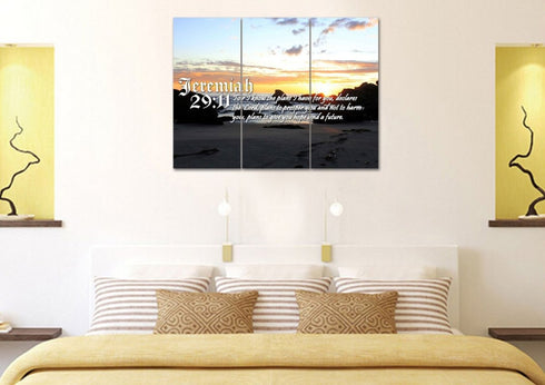 Jeremiah 29:11 NIV #10 Bible Verse Canvas Wall Art