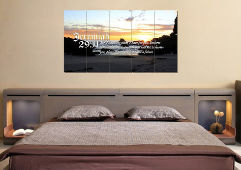 Jeremiah 29:11 NIV #10 Bible Verse Canvas Wall Art
