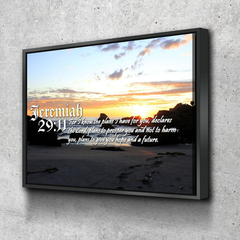 Jeremiah 29:11 NIV #10 Bible Verse Canvas Wall Art