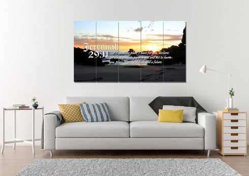 Jeremiah 29:11 NIV #10 Bible Verse Canvas Wall Art