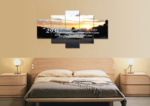 Jeremiah 29:11 NIV #10 Bible Verse Canvas Wall Art