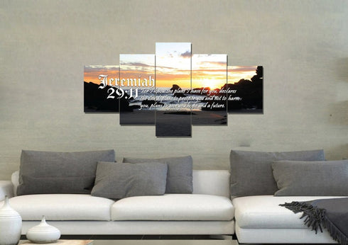 Jeremiah 29:11 NIV #10 Bible Verse Canvas Wall Art