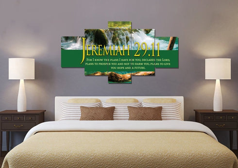 Jeremiah 29:11 NIV #11 Bible Verse Canvas Wall Art