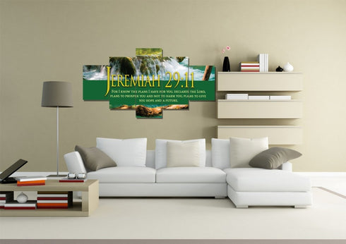 Jeremiah 29:11 NIV #11 Bible Verse Canvas Wall Art