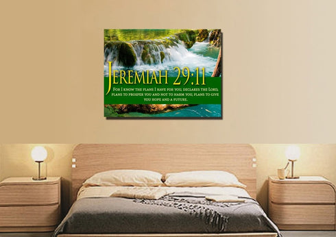 Jeremiah 29:11 NIV #11 Bible Verse Canvas Wall Art