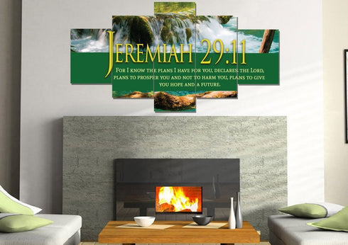 Jeremiah 29:11 NIV #11 Bible Verse Canvas Wall Art