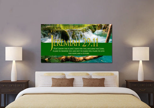 Jeremiah 29:11 NIV #11 Bible Verse Canvas Wall Art