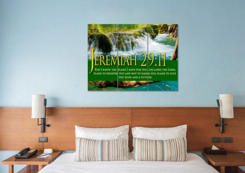 Jeremiah 29:11 NIV #11 Bible Verse Canvas Wall Art