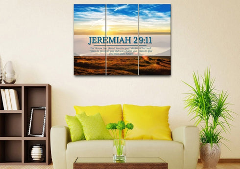Jeremiah 29:11 NIV #13 Bible Verse Canvas Wall Art