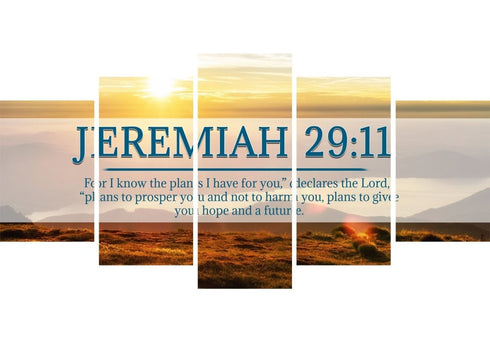 Jeremiah 29:11 NIV #13 Bible Verse Canvas Wall Art