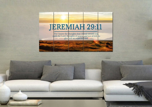 Jeremiah 29:11 NIV #13 Bible Verse Canvas Wall Art
