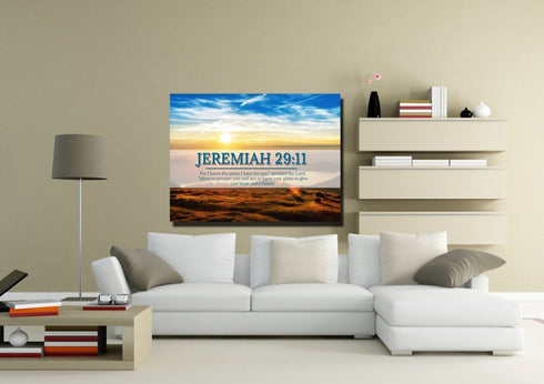 Jeremiah 29:11 NIV #13 Bible Verse Canvas Wall Art