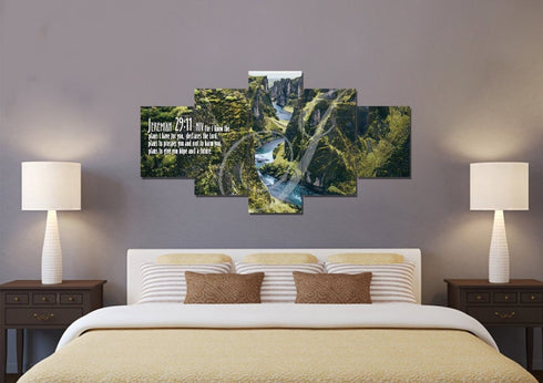 Jeremiah 29:11 NIV #14 Bible Verse Canvas Wall Art