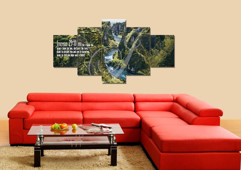 Jeremiah 29:11 NIV #14 Bible Verse Canvas Wall Art