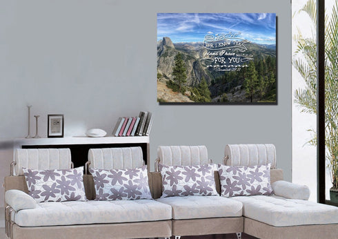 Jeremiah 29:11 NIV #2 Bible Verse Canvas Wall Art
